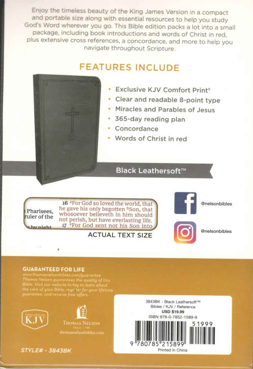 KJV Holy Bible : Compact End-of- Column Reference Bible
