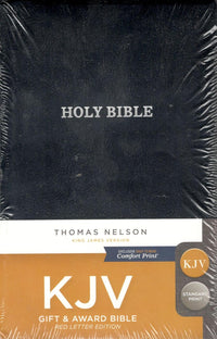 KJV: Gift & Award Bible (Black), Red Letter, Comfort Print