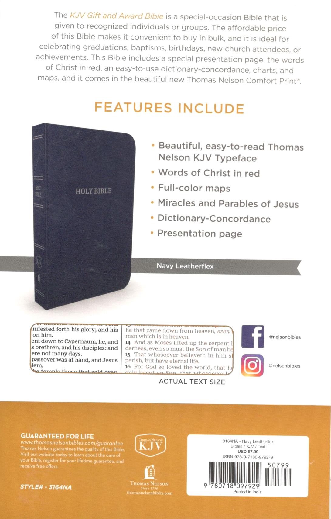 KJV - Gift and Award Bible (Blue)