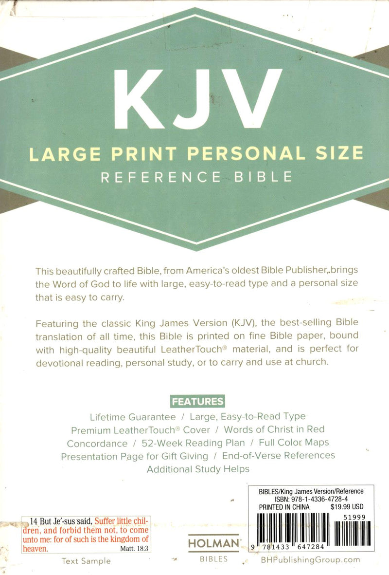 KJV - Large Print Personal Reference Bible (Purple)