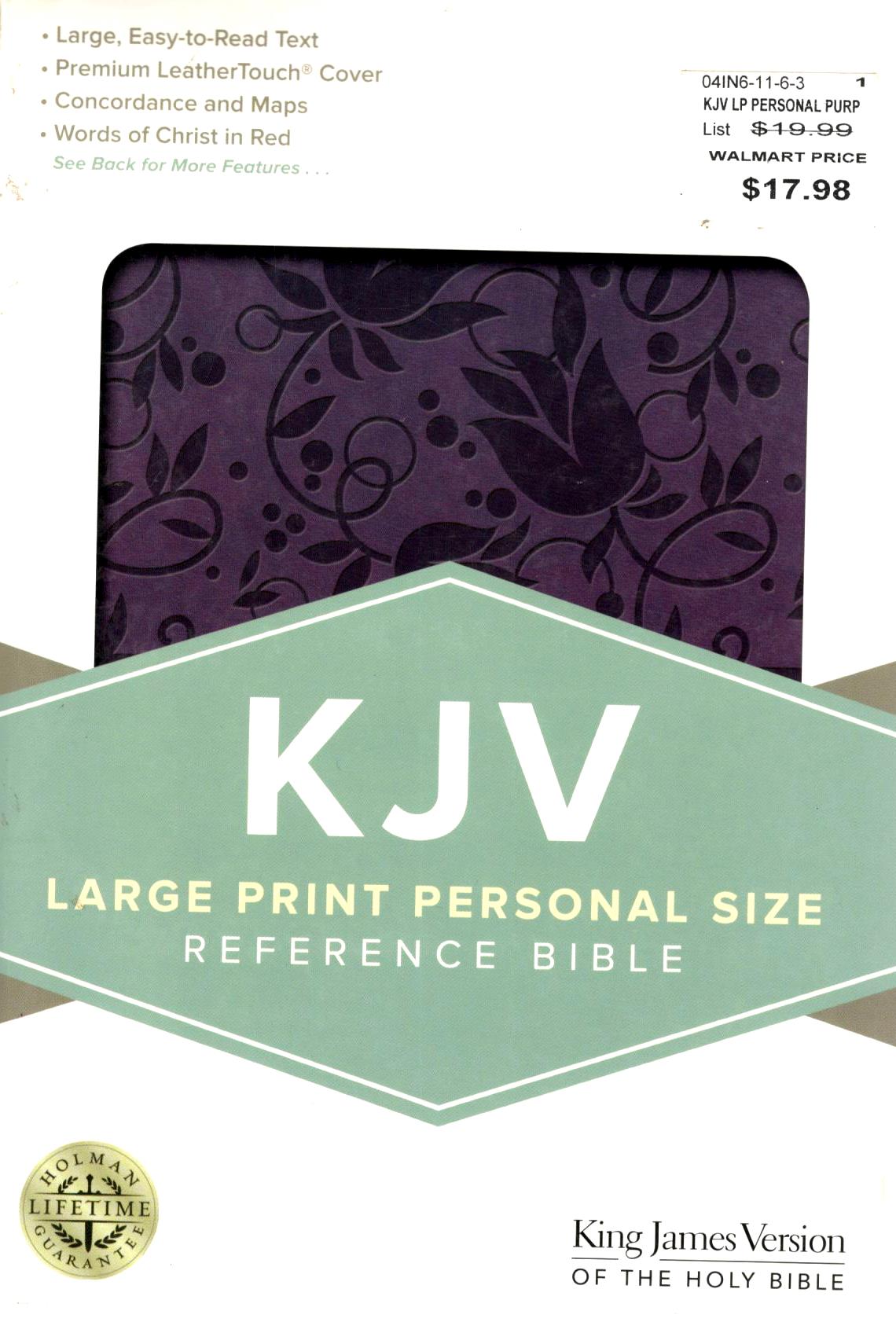 KJV - Large Print Personal Reference Bible (Purple)