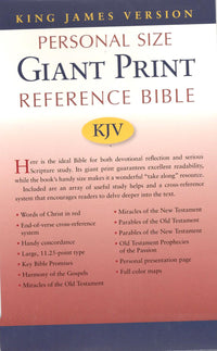 KJV - Giant Print Personal Size Reference Bible (Pink/Brown)