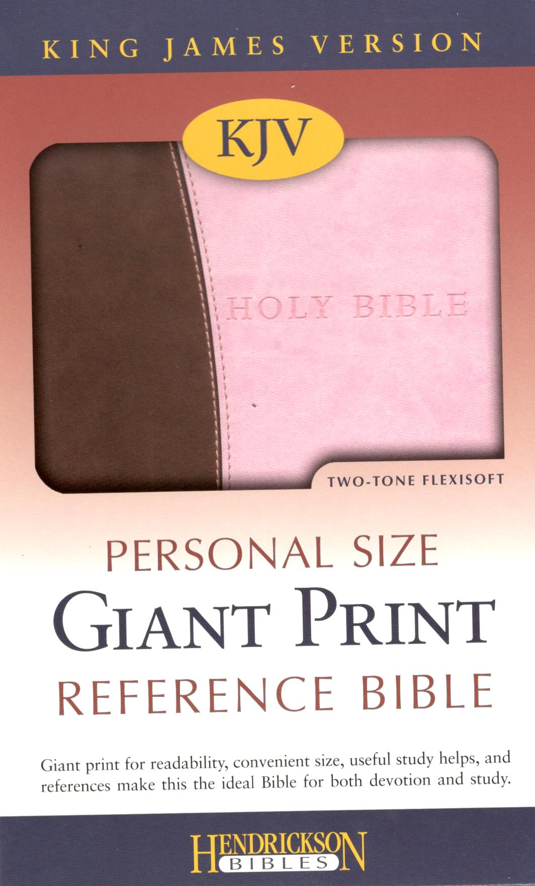 KJV - Giant Print Personal Size Reference Bible (Pink/Brown)