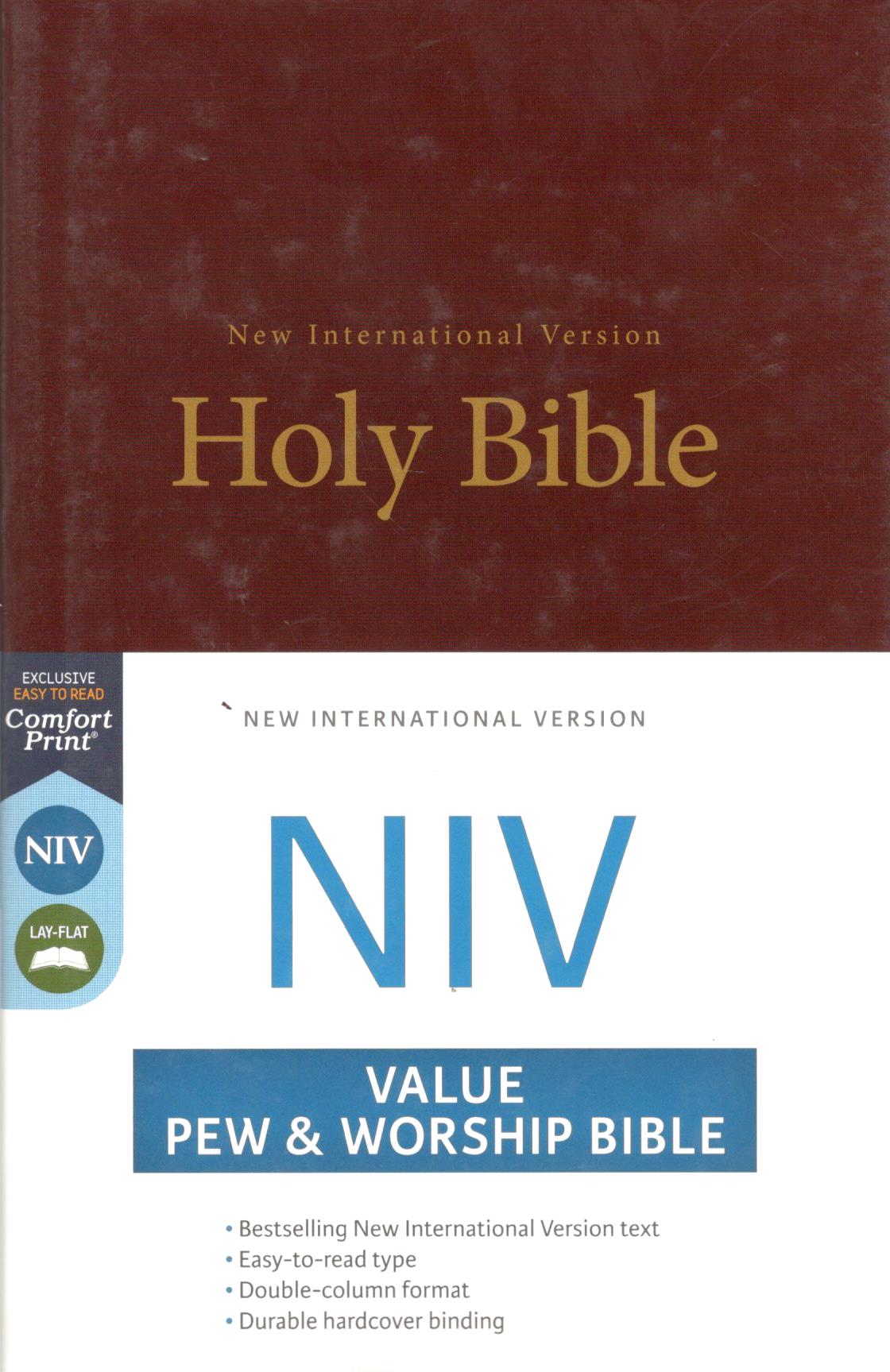 NIV - Value PEW & Worship Bible (Burgundy)