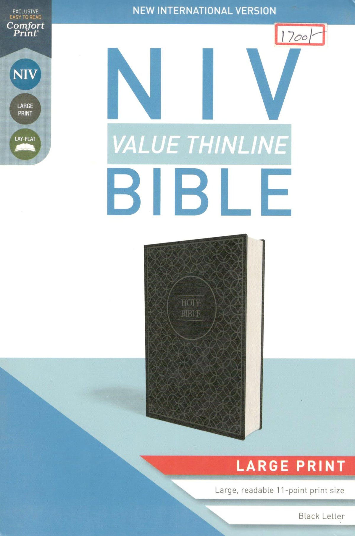 NIV - Value Thinline Bible Large Print (Charcoal/Black)