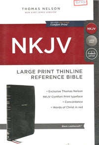 NKJV - Large Print Thinline Reference Bible (Black)