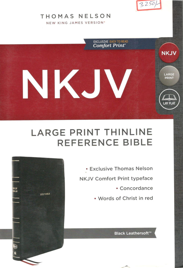 NKJV - Large Print Thinline Reference Bible (Black)