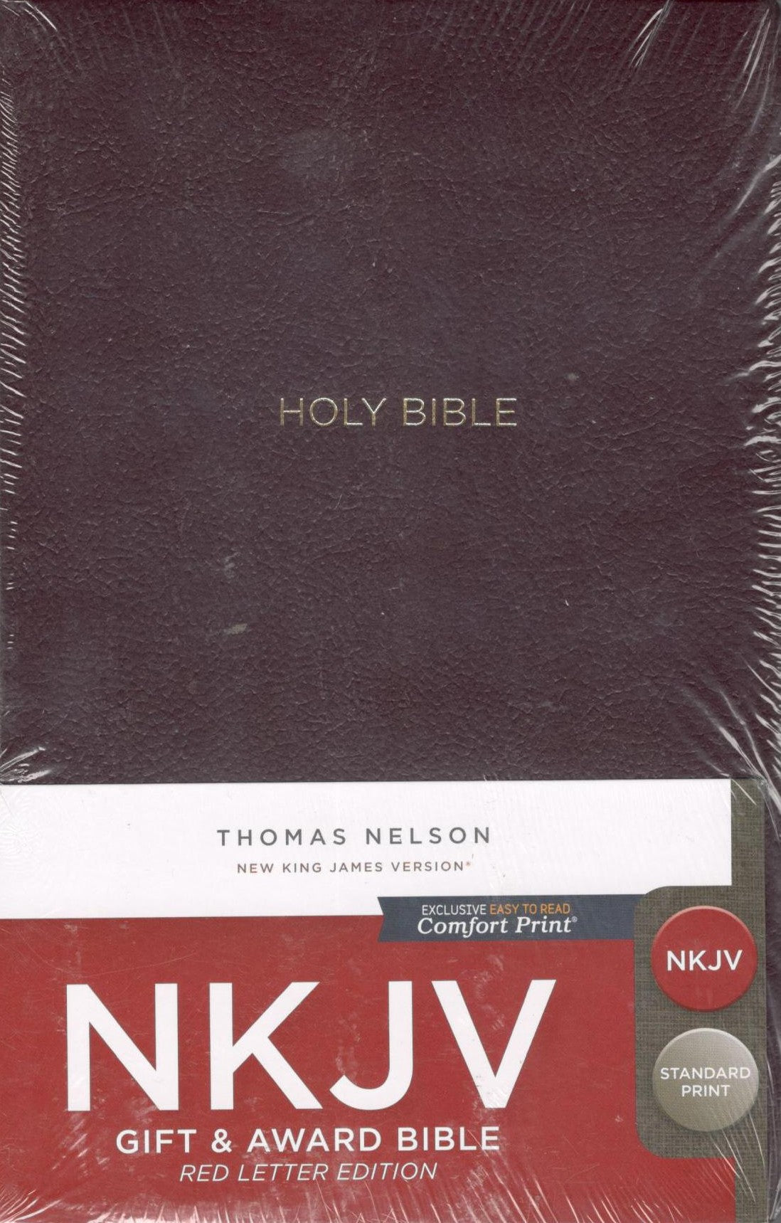 NKJV: Gift & Award Bible (Burgundy), Red Letter, Comfort Print