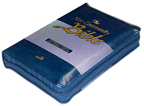 The New Community Bible | Standard Edition with Zip | Leather | Thumb Index | Golden Edge | Blue