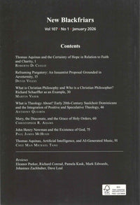 New Blackfriars | Vol. 107 | No. 1 | January 2026