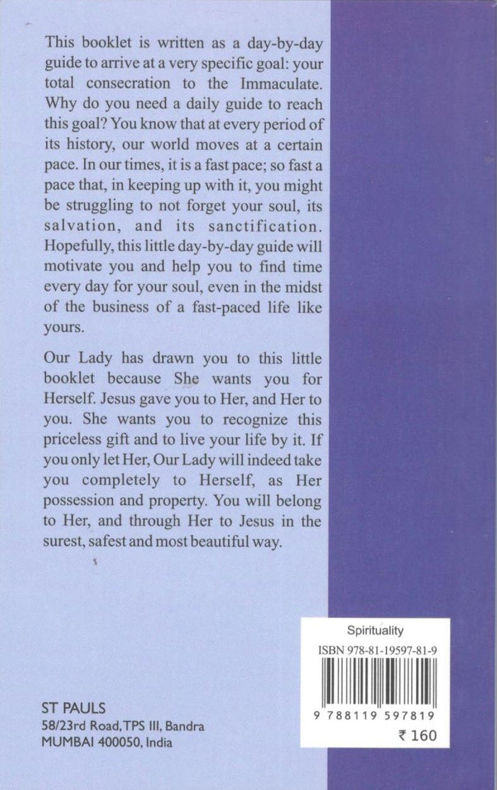 Preparation for Total Consecration to the Immaculate