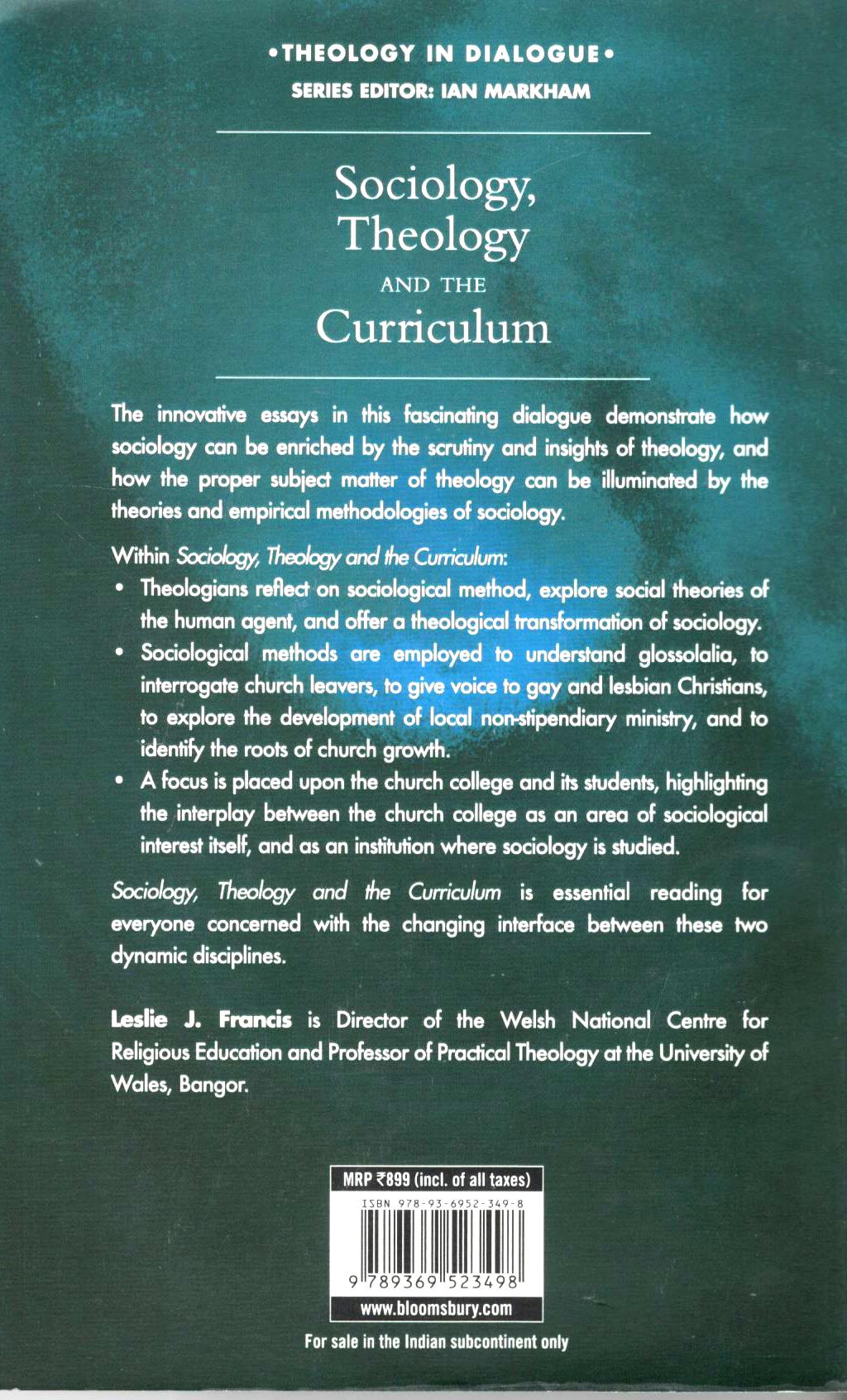 Sociology, Theology, And The Curriculum