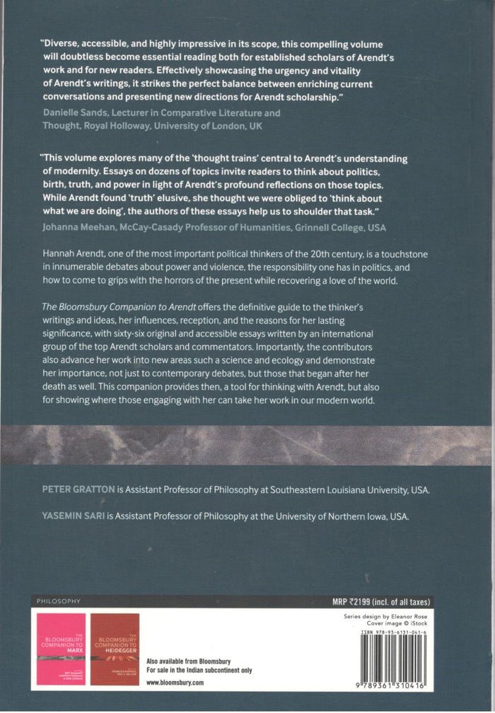 The Bloomsbury Companion to Arendt