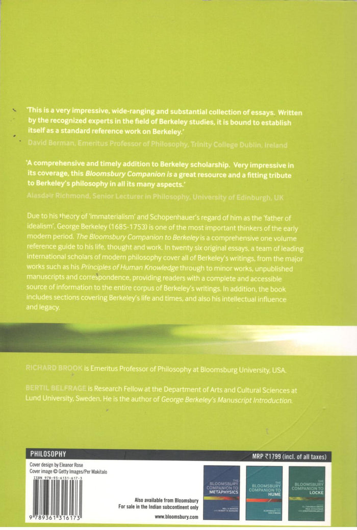 The Bloomsbury Companion to Berkeley