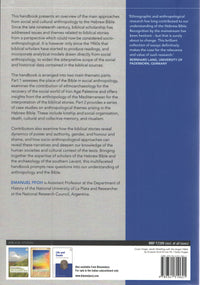 T&T Clark Handbook of Anthropology And The Hebrew Bible