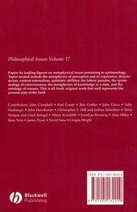 The Metaphysics of Epistemology (Vol. 17)