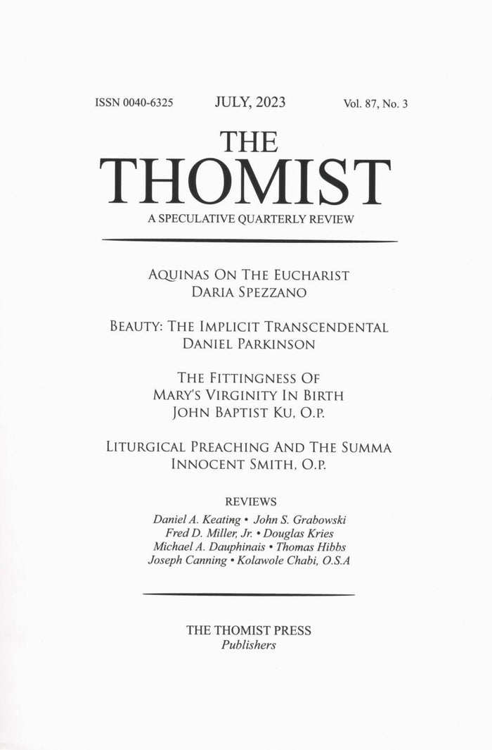 The Thomist | Vol. 87 | No. 3 | July 2023