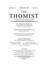 Thomist | Vol. 90 | No. 1 | January 2026