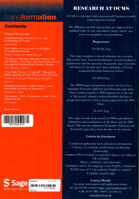 Transformation: An International Journal of Holistic Mission Studies  | Vol. 40 | No.4