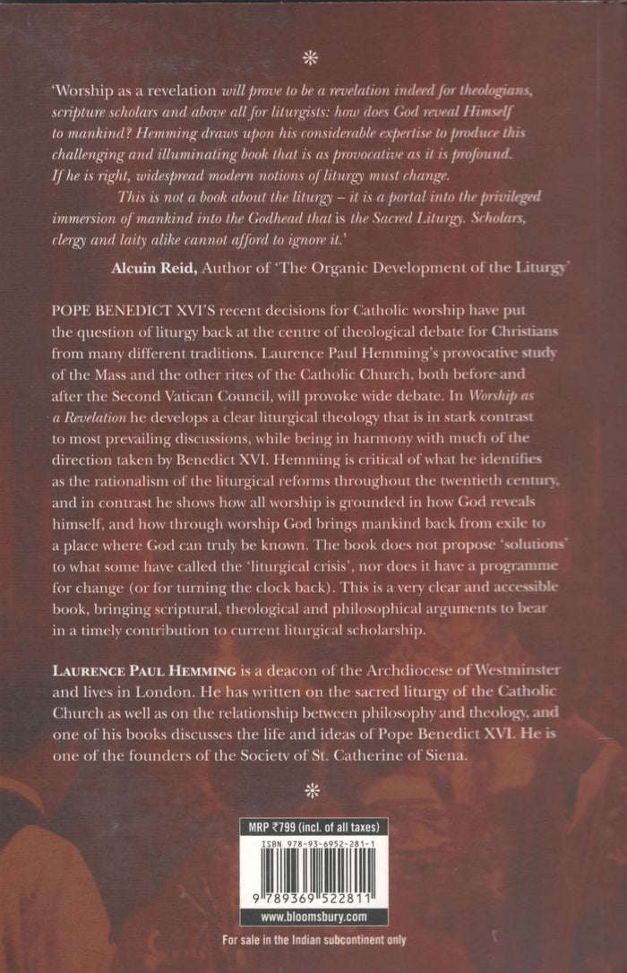 Worship As a Revelation : The Past, Present and Future of Catholic Liturgy