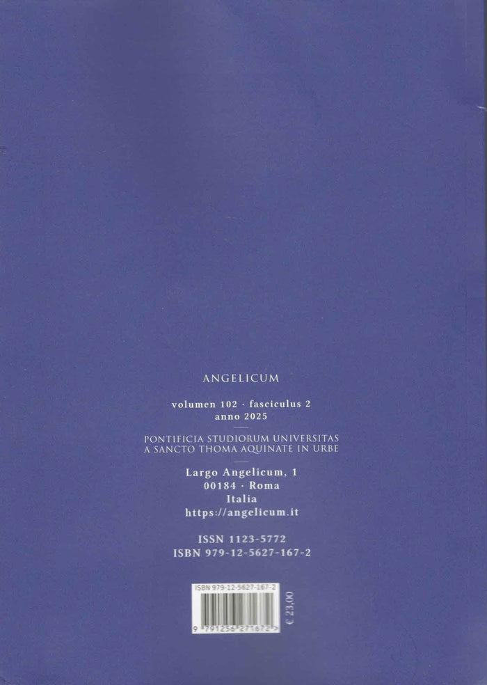 Angelicum Vol.102 | Issues 2 | 2025