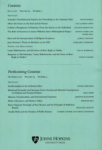 Journal of the History of Philosophy |Vol.64 |No.3 |Jul 2026