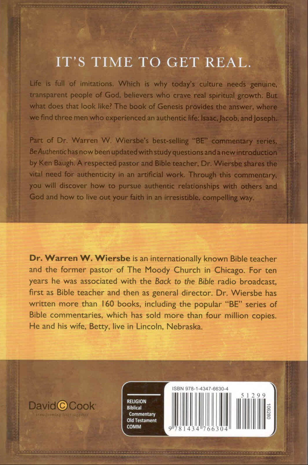 Be Authentic(Genesis- 25-50): Exhibiting Real Faith in the Real World