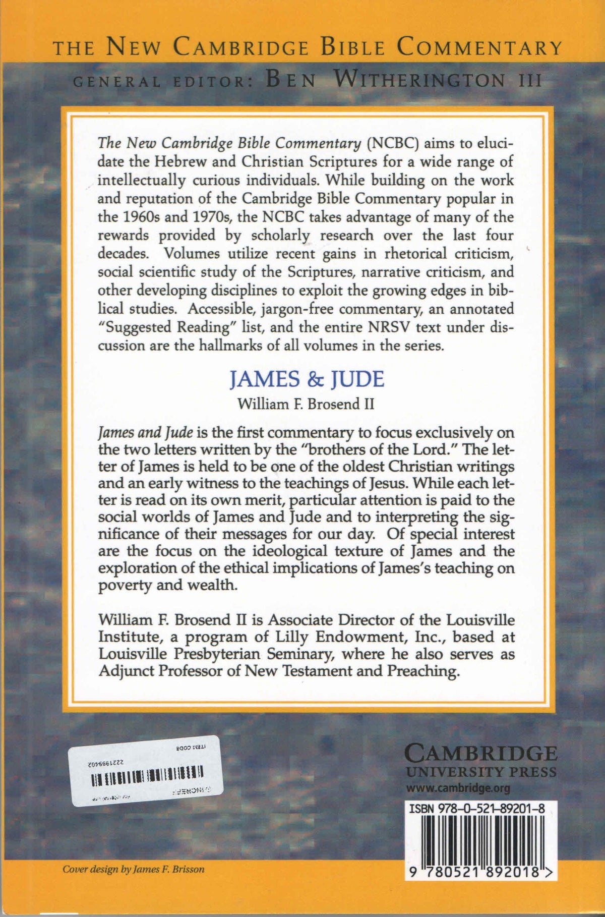 James & Jude (New Cambridge Bible Commentary)