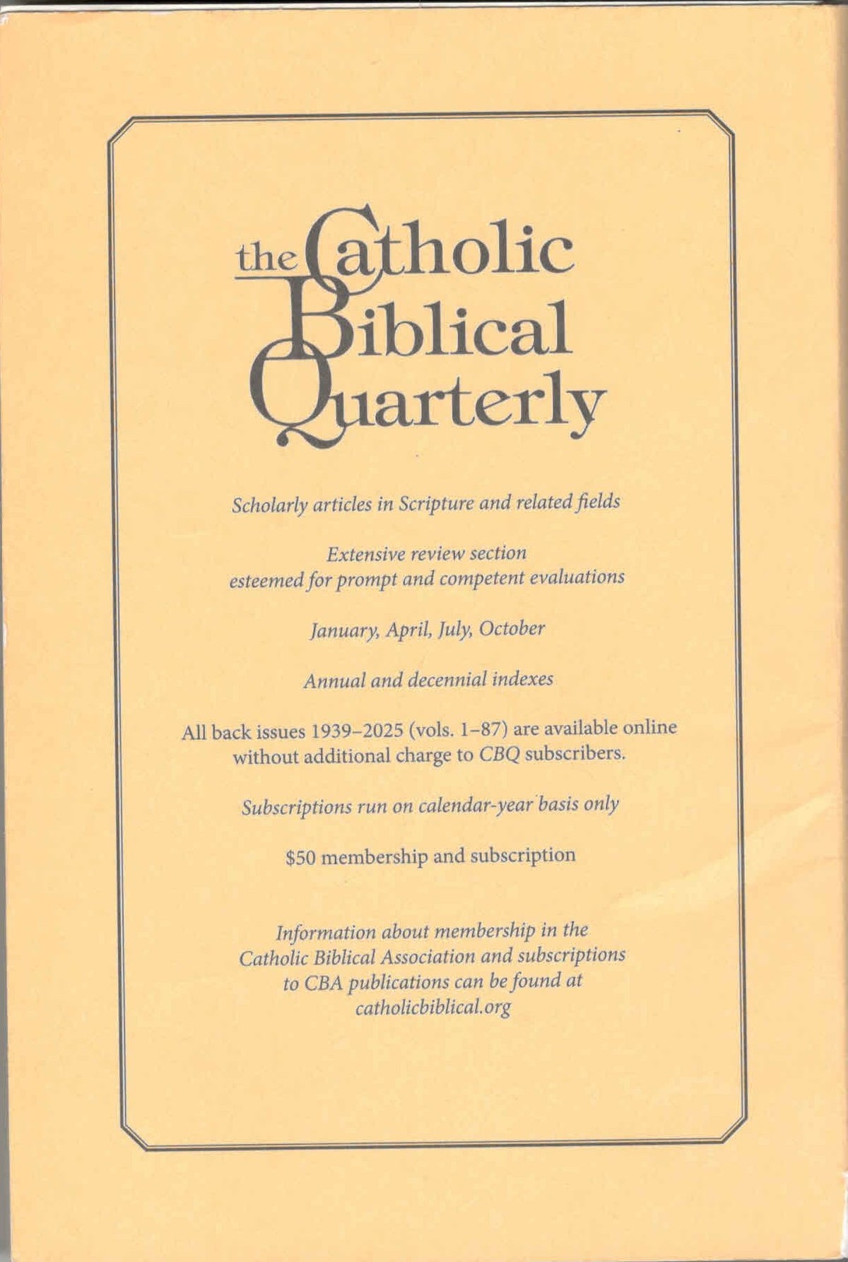 Old Testament Abstracts | Vol. 49 | No. 1 | February 2026