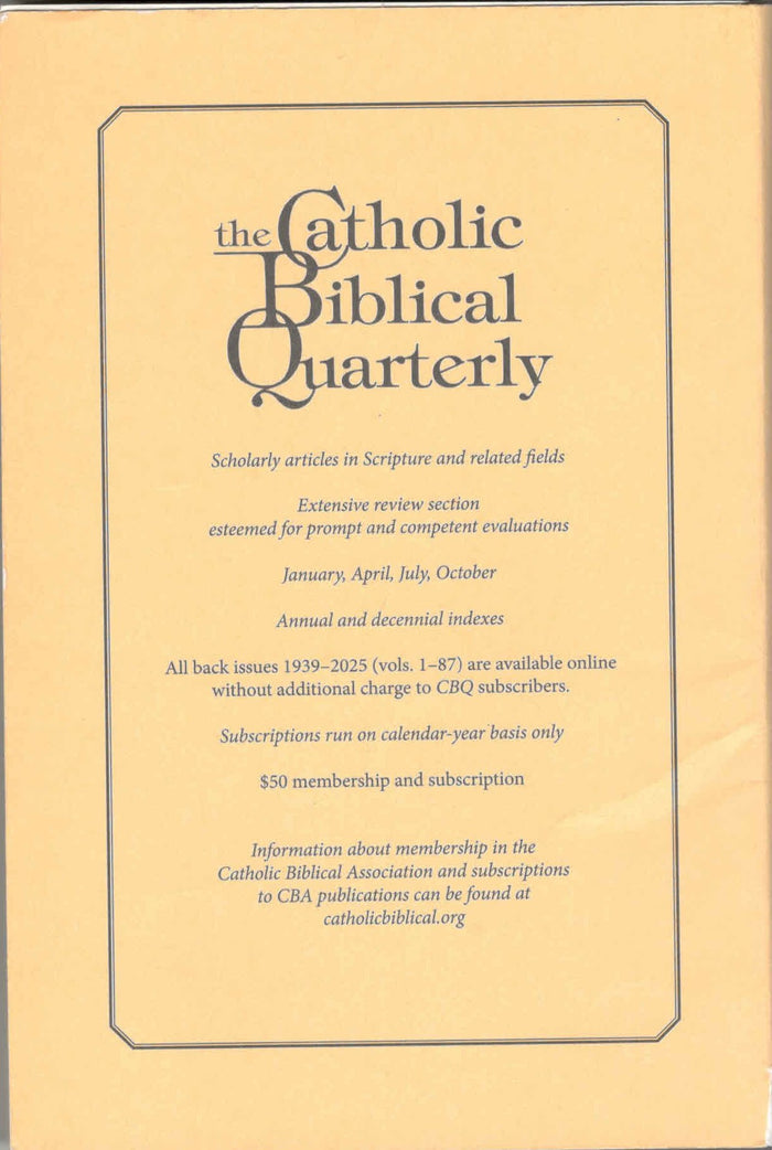 Old Testament Abstracts | Vol. 49 | No. 1 | February 2026