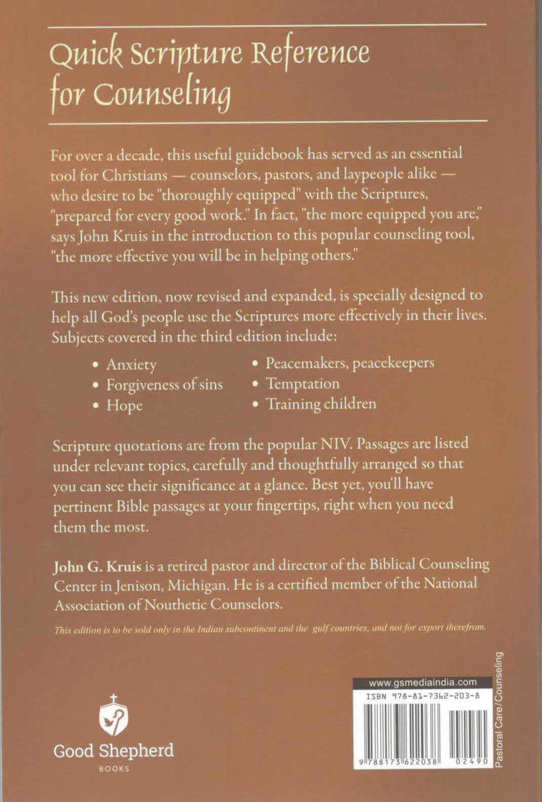 Quick Scripture Reference For Counseling (Third Edition)