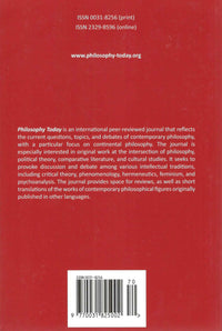 Philosophy Today | Vol. 70 : 1 | Winter | 2026