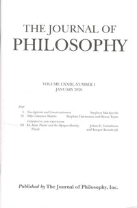 Journal of Philosophy | Vol. CXXIII | No. 01 | January 2026