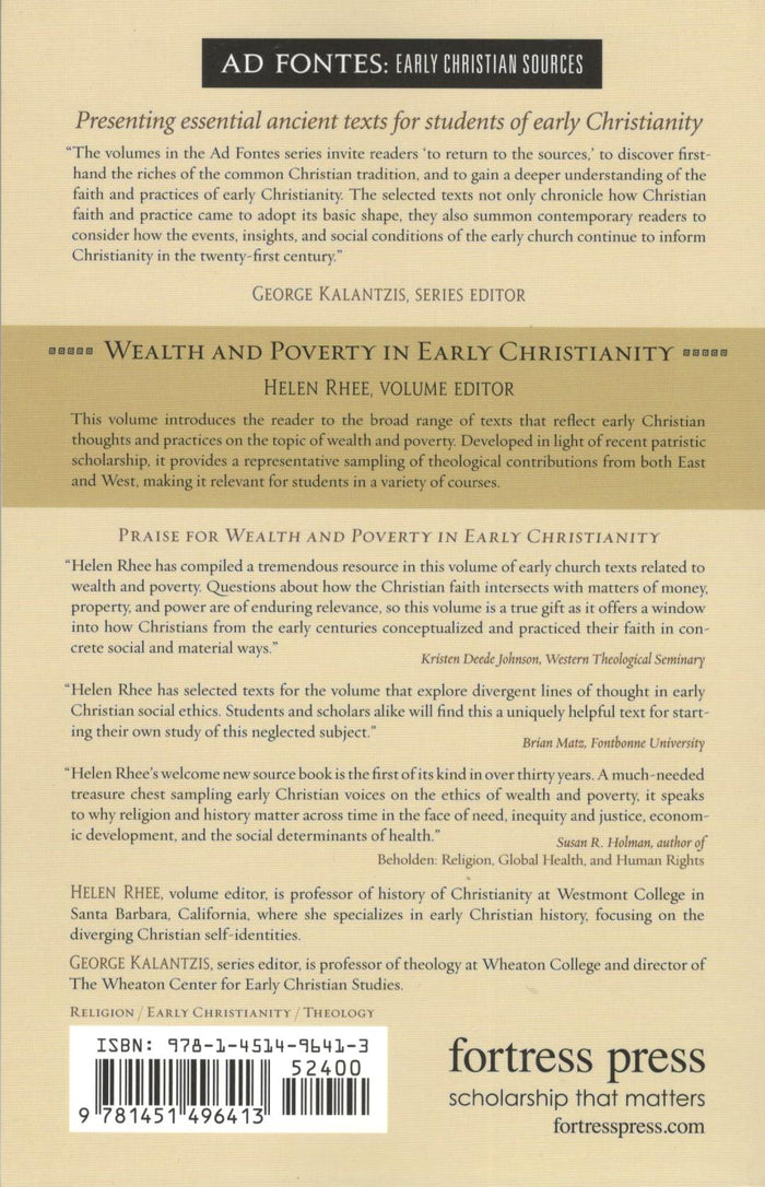 Wealth and Poverty in Early Christianity